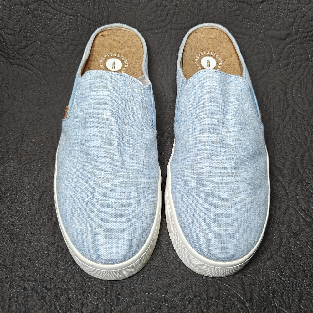 Revitalign Esplanade Canvas Cork Foootbed Slip On Loafer Flat Casual Women's 11B - Picture 2 of 9